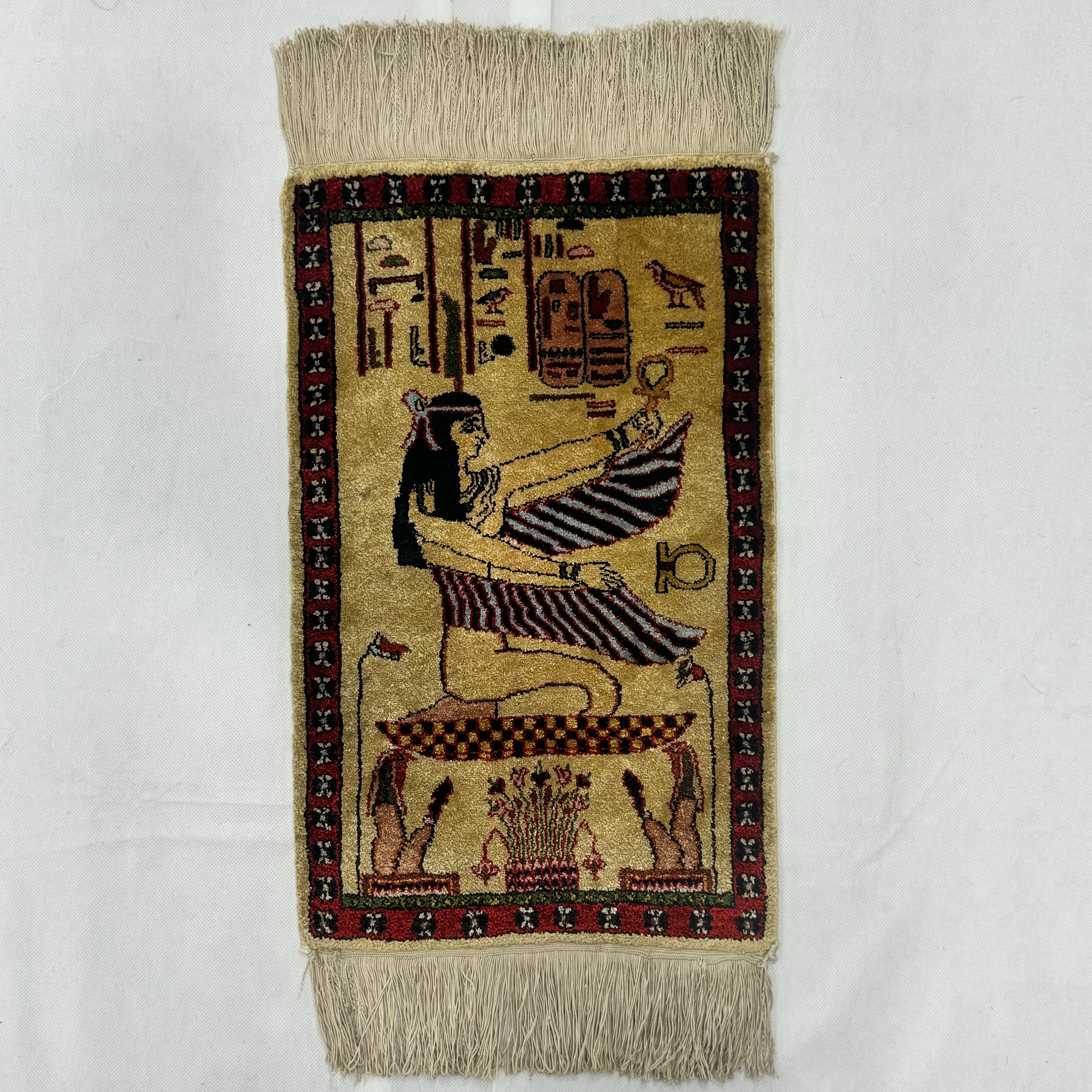 Handmade Afghan wool rug  traditional design for living room USA