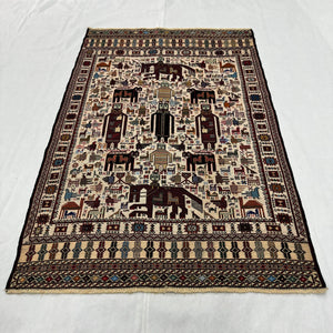 Handmade Afghan wool rug  traditional design for living room USA